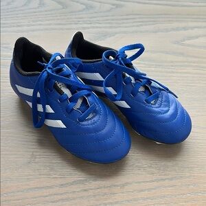 Adidas Blue and White Soccer Cleats